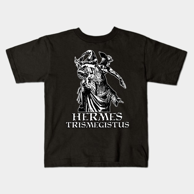 Hermes Trismegistus - Thoth and Hermes Hermeticism Design Kids T-Shirt by Occult Designs